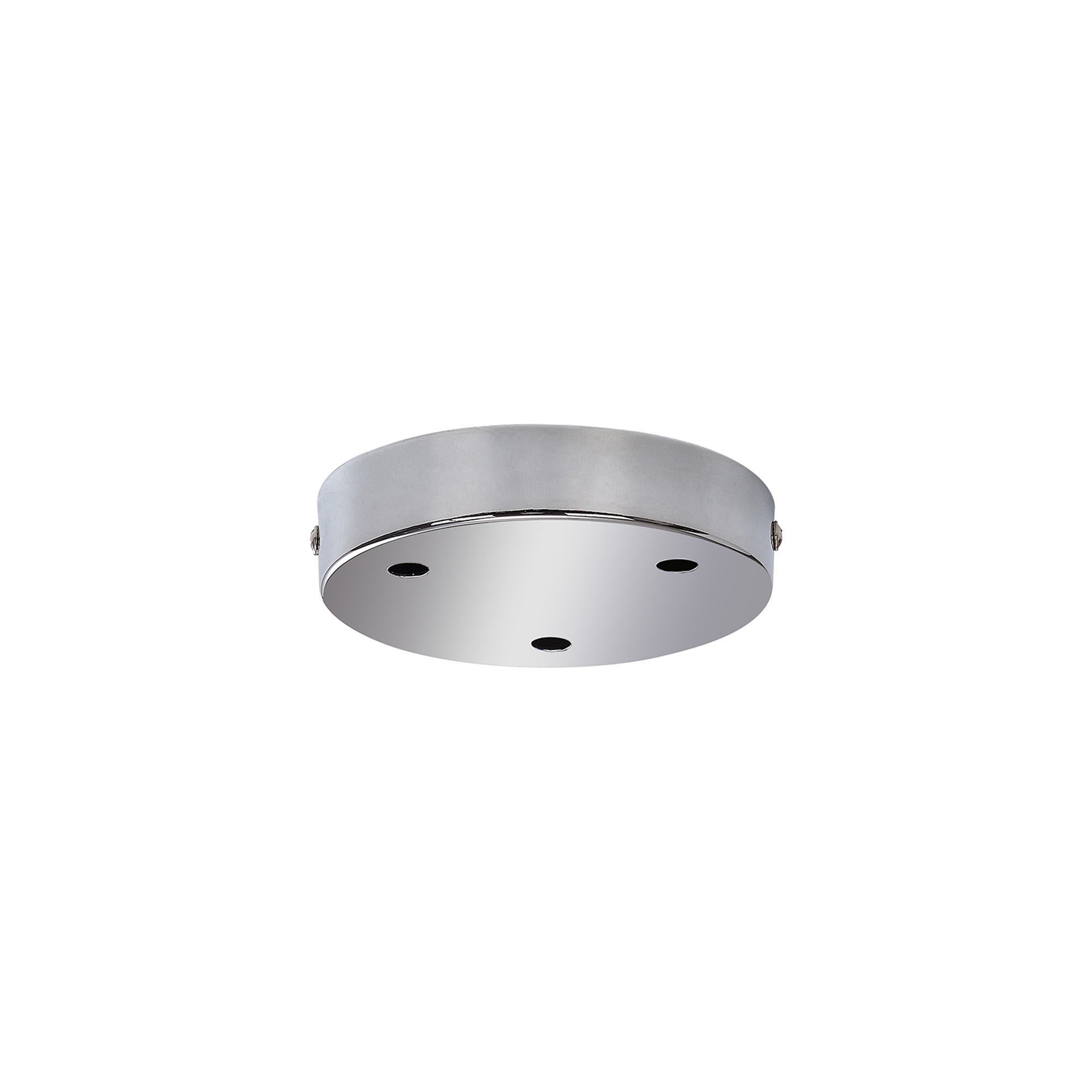 D0827CH  Hayes 3 Hole 12cm Round Ceiling Plate Polished Chrome